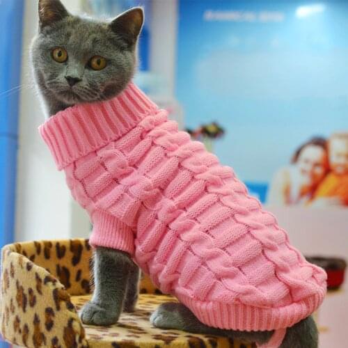 Warm Pet Cat Sweater Winter Mascotas Gato Clothes for Cats Katten Kedi Coat Pullover Cat Costume Ropa Para Gatos Dog Clothing
