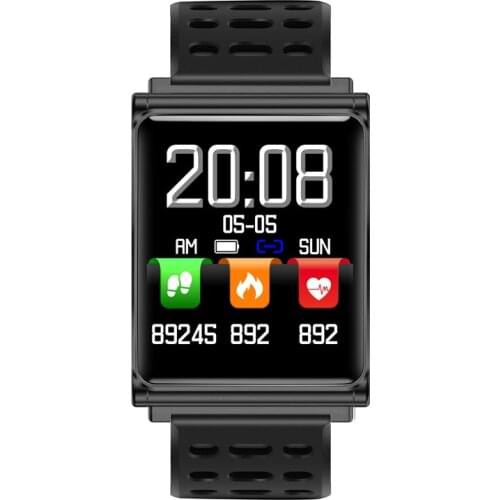 N98 ip67 waterproof digital heart rate smart watch with touch display