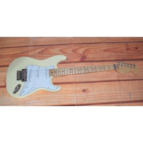 Top quality QShelly custom cream maple scalloped fingerboard Yngwie Malmsteen ST electric guitar musical instrument shop