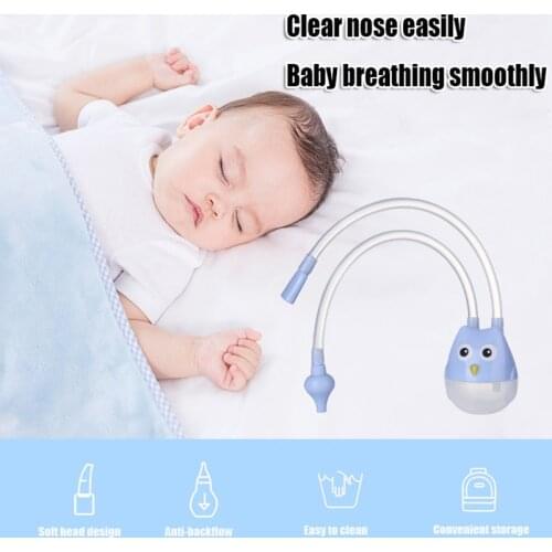 High quality neonatal protective nasal aspirator safety vacuum owl nasal aspirator baby oral nasal aspirator health care