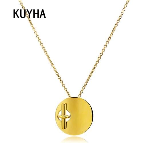 Gold Color Choker Collar Necklace for Women Metal DIY Long Necklace Sweater Chain Jewelry Accessories