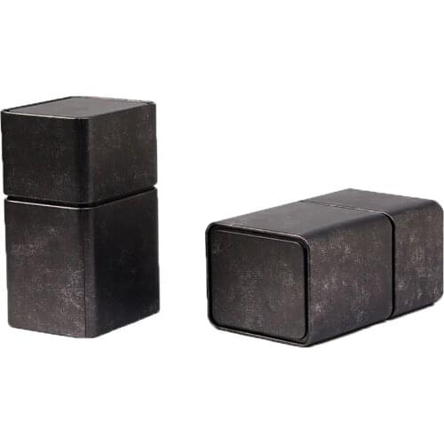 Star Packaging Chocolate Bean Tube Style Metal Double Lid Hinged Food Tin Can