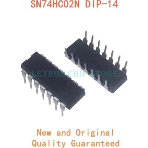 10PCS SN74HC02N DIP14 SN74HC02 DIP 74HC02N 74HC02 DIP-14 HD74HC02P new and original IC