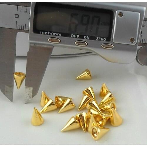 100pcs 7x10mm DIY Rock Punk Screw Rivet Bag Shoes Bracelet Belt Jewerlry Clothing Accessories Rivet Bullets Rivet Spike Studs