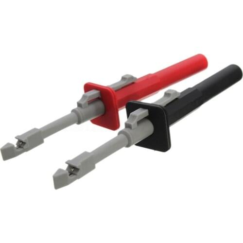 2Pcs/set Safety Test Clip Insulation Piercing Probes For Car Circuit Detection Tool Fast Insulation 4mm Socket Nickel Plating