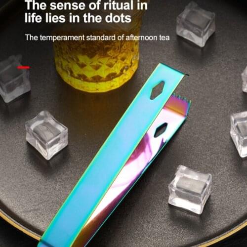 304 Stainless Steel Food Grade Ice Clip Ice Cuber Tongs Buffet Tongs Bar Cocktail Clamp Tool Ice Bags Kitchen Bar Accessories