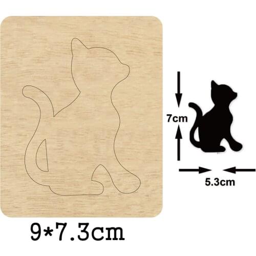 4 Style Elegant Cats Wooden Mold Wood Dies For DIY Leather Cloth Paper Craft Fit Common Die Cutting Machines on the Market 2020