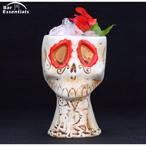 400ml Hawaii Tiki Mugs Cocktail Cup Beer Beverage Mug Wine Mug Ceramic Tiki Mug Bar Tool