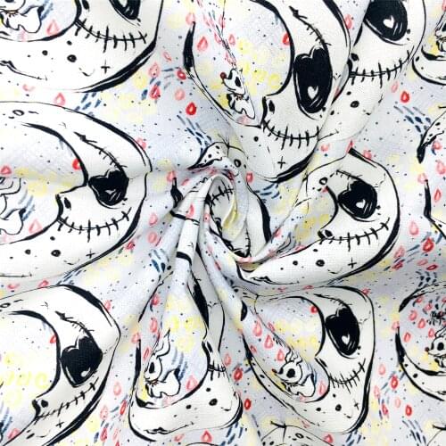 50*145cm Halloween Skull Polyester Cotton Fabric for Tissue Sewing Quilting Fabrics Needlework Material DIY Handmade,c20254