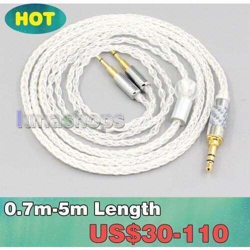 2.5mm 4.4mm XLR 8 Core Silver Plated OCC Earphone Cable For audioquest nighthawk GOLDPLANAR GL600 GL1000C GL400C LN006560