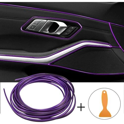 Car Interior Moulding Trim 5m Strip Line for Lada Niva 4x4 2107 2101 2106 2101 Ford Fiesta MK8 Kuga Focus Puma Ranger Ecosport