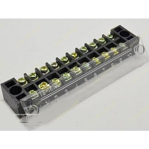 Free shipping 5pcs Chartres TB-1510L 600V 15A Double Row 10 Position Terminal Connector (15A 10P)