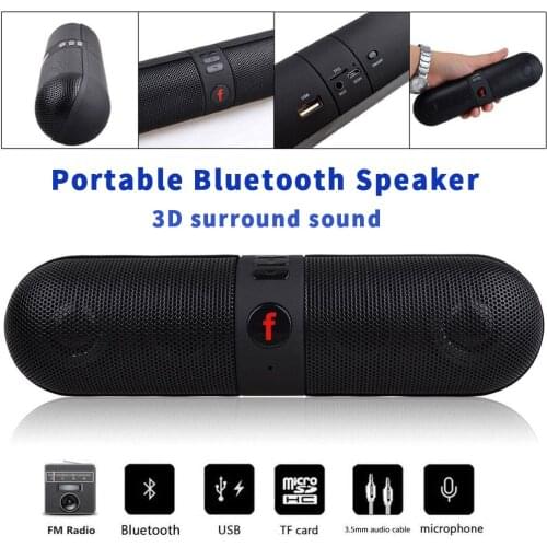 Wireless Portable Speaker Outdoors Bluetooth Speaker 3D High-power Subwoofer USB Soundbar With FM Radio support TF card MP3