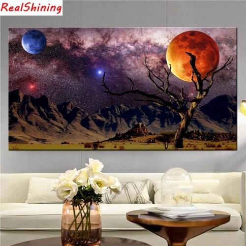 Large size picture Beautiful night sky diamond Embroidery diy diamond painting mosaic painting 3d cross stitch H2483