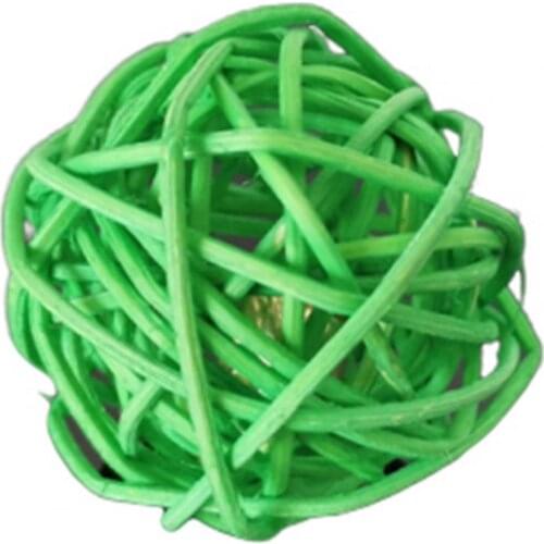 Hot Rattan Bell Ball Cat Toy Ball Cage Decor Funny Environmental Protection Sepak Takraw 5CM Sounding Chew Sepak Takraw