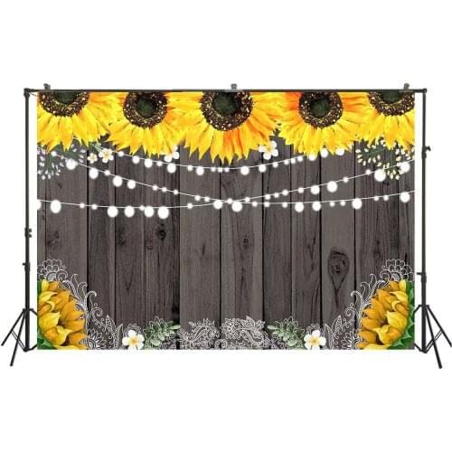 HUAYI Photography Backdrop sunflower photo background studio baby shower party decor photobooth 1st birthday backdrops W-3902
