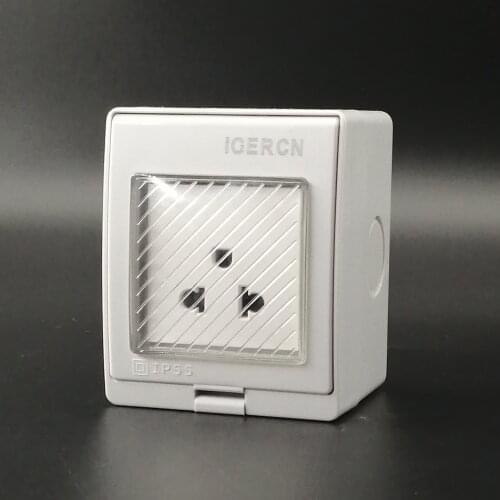 IGERCN USA Type IP55 Waterproof Socket and Switch for Outdoor Bathroom Garden