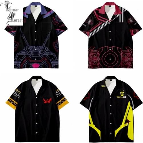 Kamen Rider 3D Printing Unisex Shirt Women/Men Casual Summer Short Sleeve Cool Loose Button Streetwear Anime Overclothes 6XL