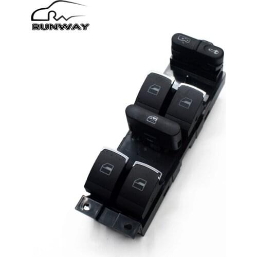 Chrome Master Driver Side Window Door Locking button for Seat Leon VW Bora Kombi Golf IV Cabriolet Passat 1J4959857A