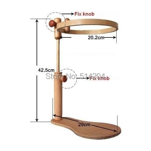 Wood Sit-On Round Embroidery Lap Frame 8 Inches 20cm approx