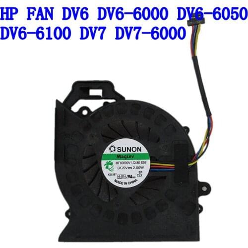 Brand New For DV6 DV6-6000 DV6-6050 DV6-6100 DV7 DV7-6000 CPU Cooler Fan P/N: KSB0505HB AJ77or AD6505HX-EEB