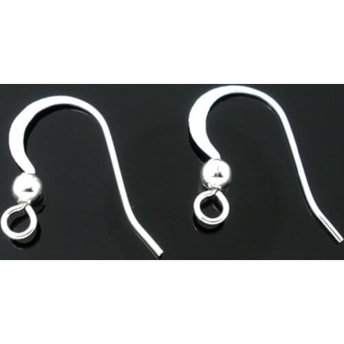 DoreenBeads Copper Earring Components Hooks Twist Silver Plated 17mm(5/8")x 18mm(6/8"),20 PCs