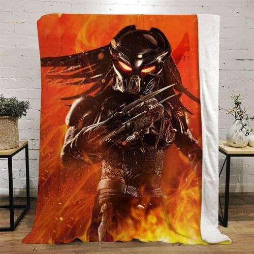 Fashion 3D Blanket for Beds The Predator Printed Flannel Blanket Kids Throw Quilt Home Decor Sofa Travel Student Party Blankets