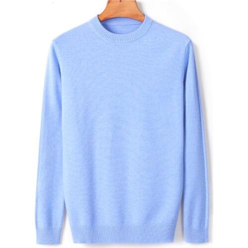 10 Colors Mens Thick Round Neck Sweater 2020 New Autumn/winter Casual High Quality Pullover Warm Sweater Male Clothes