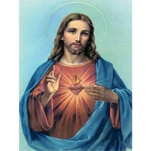 Region Jesus DIY 11CT Embroidery Cross Stitch Kits Needlework Craft Set Printed Canvas Cotton Thread Home Dropshipping