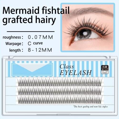 Fishtail Fairy Grafting False Eyelashes Soft and Natural Single Cluster Segmented fake eyelashe cross lashes extension beauty