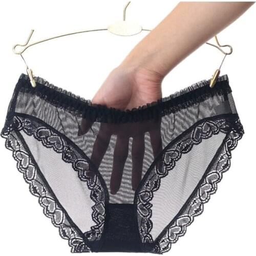 Ladies Full Transparent Panties Underwear Women Sexy Seamless Briefs Solid Thin Mid Rise XL Panties for Women Calcinha Tanga