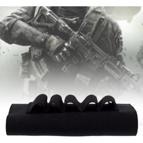 Airsoft Rifle Hunting Tactical Pouches 5 Butt Cartridges Stock Shell Holder Elastic Fabric Carrier Pouch