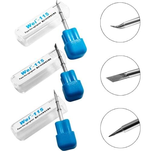 OEM C115 Soldering Iron Tip Stations Knife Bent Conical Tips for Sugon T36 and NT115-A Handle Replace