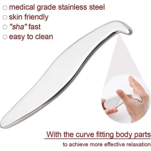 Manual Scraping Massager Physical Therapy Skin Care Pain Physical Therapy Steel Gua Sha Scraping Tool