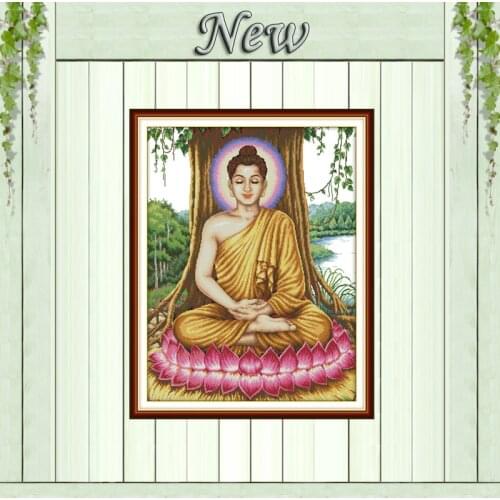Sakyamuni Buddha painting home decor counted printed on canvas DMC 11CT 14CT Chinese Cross Stitch kits embroidery needlework Set