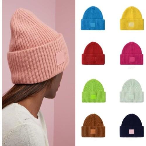 Smiling face Beanie Skull Caps knitted Cashmere Eye Warm Couple Lovers Hats Tide Street Hip-hop Winter Wool Cap Adult