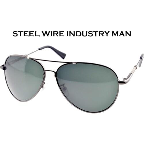 2019 Special Offer Time-limited Claravida Steel Wire Inspired Industrialized Style Navigation Men Polarized Sunglasses -1 To -6