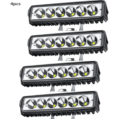 LED Car Work Light 18W 12V LED Universal Car Offroad 4*4 4WD led beams Work Light Bar Spotlight Flood Lamp For Driving Fog