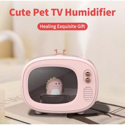 400ml Car Air Humidifier Wireless Adroable TV Humidifier with Atmosphere Lamp Aroma Diffuser USB Ultrasonic Air Humidificador