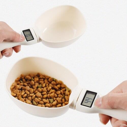Pet Food Scale Cats and Dogs Quantitative Feeding Bowl Milk Powder Kitchen Scale Portable Pet Supplies 800g/1g Qianyi