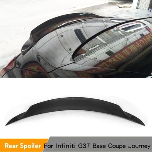 Rear Spoiler Trunk Boot Lip Wing for Infiniti G37 2 Door Base Coupe Journey 2009 - 2013 FRP / Carbon Fiber