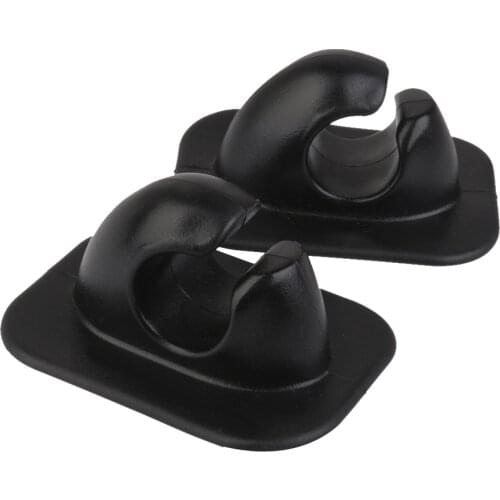2pcs PVC Kayak Paddle Hooks Oar Holder Patch Clips for Inflatable Boat Fishing Boat Dinghy Kayak Canoe Replacement Black