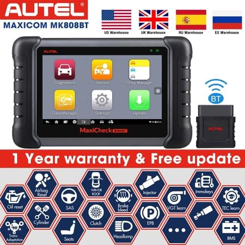 2021 Original Autel MK808BT OBD2 Scanne Car Diagnostic Tool Functions of EPB/IMMO/DPF/SAS/TMPS Better Than Launch x431