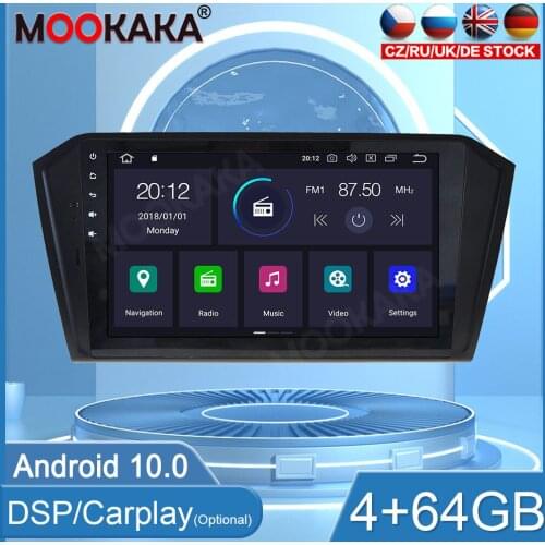 4+64GB PX6 Android 10.0 Screen Car Radio For Vw Passat 2015-2016 GPS Navi Auto Audio Stereo Recorder Head Unit DSP Carplay