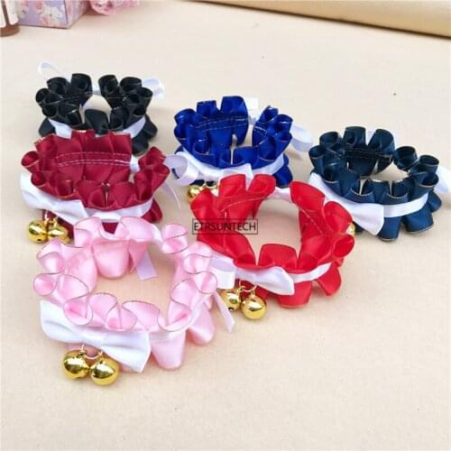 50pcs Dog Accessories Dog Cat Bandana Puppy Kitten Bowtie Dog Collar Pets Acessorios For Dogs Cat Bell