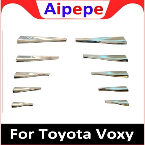 ABS Chrome Front Fog Light Lamps Cover Trims Foglight Strips Accessories For Toyota Voxy R80 2014 2015 2016 2017 2018