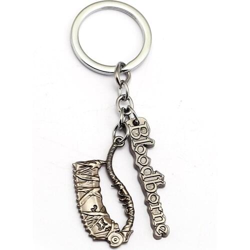 Bloodborne Keychain PS4 Games SAW Pendant Metal Key Ring Men Car Women Bag Key Chain Chaveiro Game Jewelry