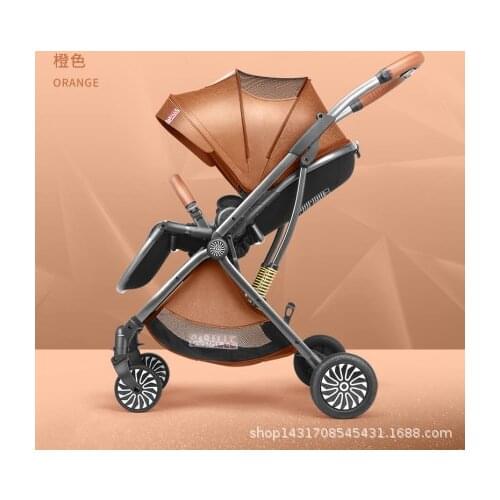 Two-Way High-View Baby Stroller Lightweight Shock-Absorbing Folding Baby Stroller Armchair Stroller for Kids