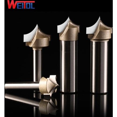 Weitol 1pcs woodworking router bit shaper carving bit engraving tool for wood V shape groove cutter for PVC