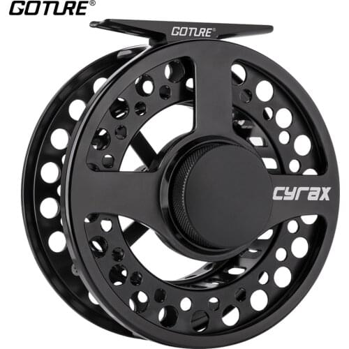 Goture Fly Fishing Reel 3/4 5/6/ 7/8 9/10 WT CNC-machined Aluminium Large Arbor Fly Fishing Coil Wheel for Trout Bass
